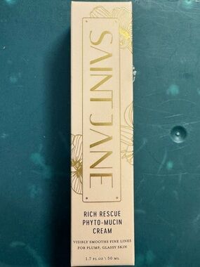 Saint Jane Rich Rescue Phyto-Mucin Cream - Beige and Gold Packaging
